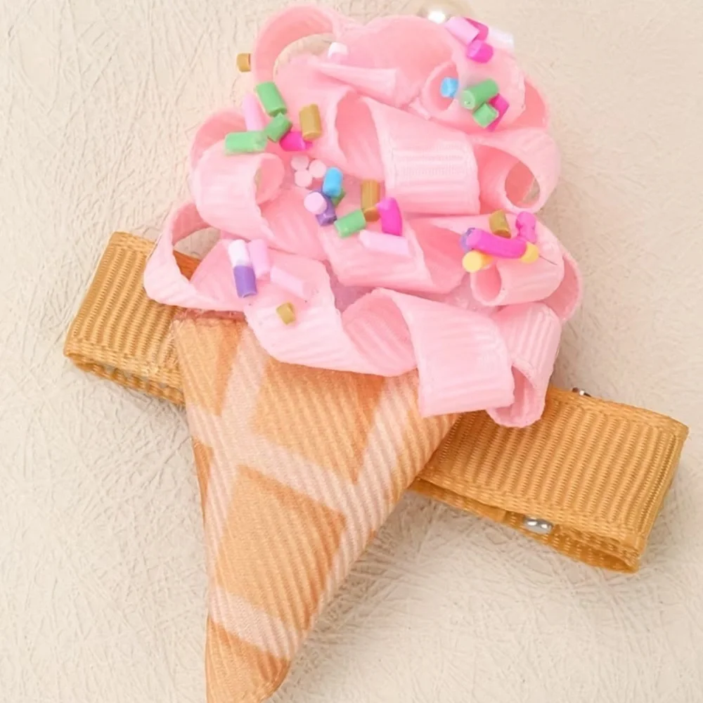 🆕 Pink Ice Cream Hair Clips - Summer